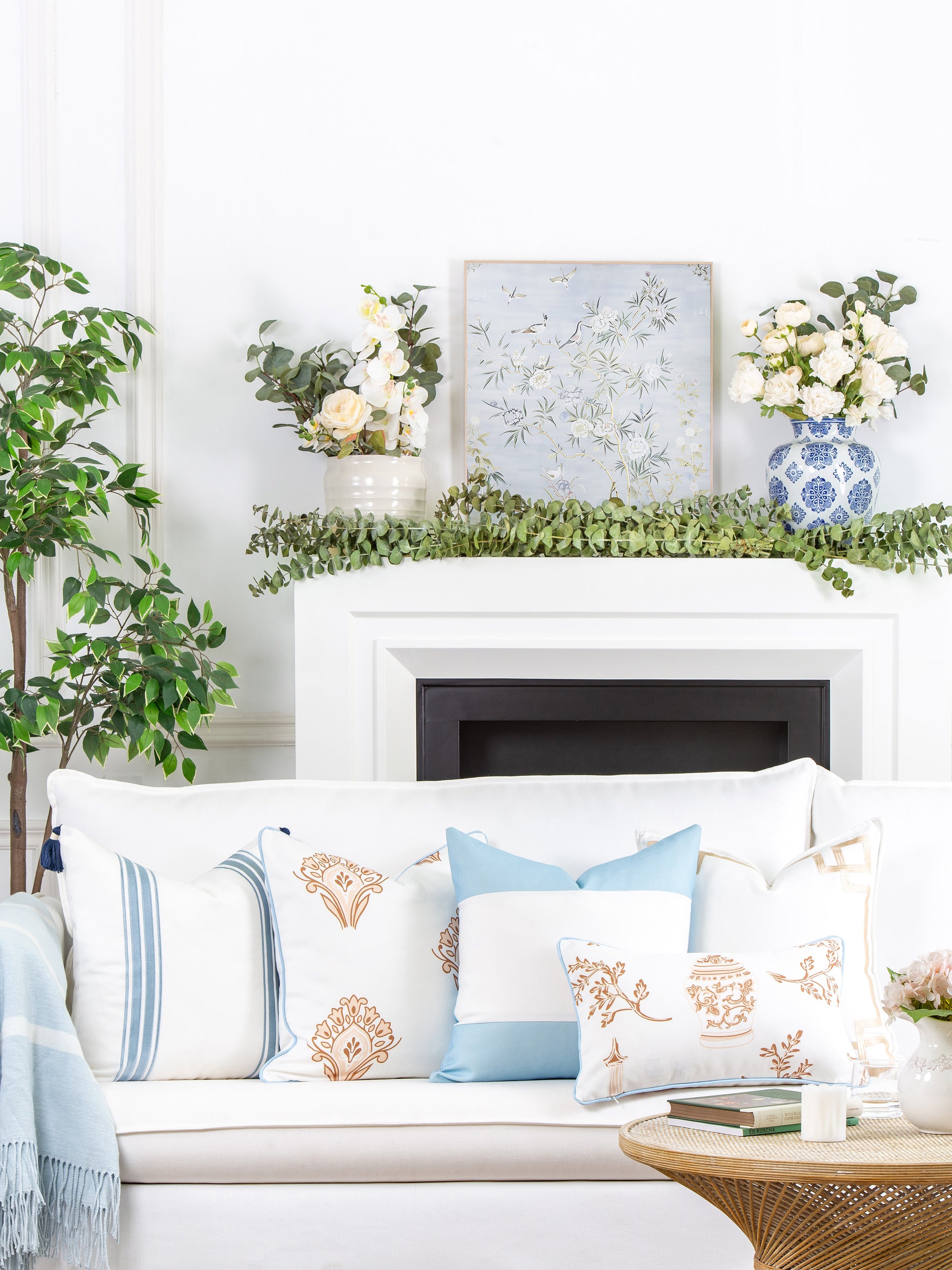 Coastal Outdoor Pillow Cover