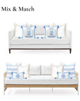 Hanverge Begonia Frame, Indoor/Outdoor Tan Throw Pillow Cover, with Scalloped Border, 20"x20"