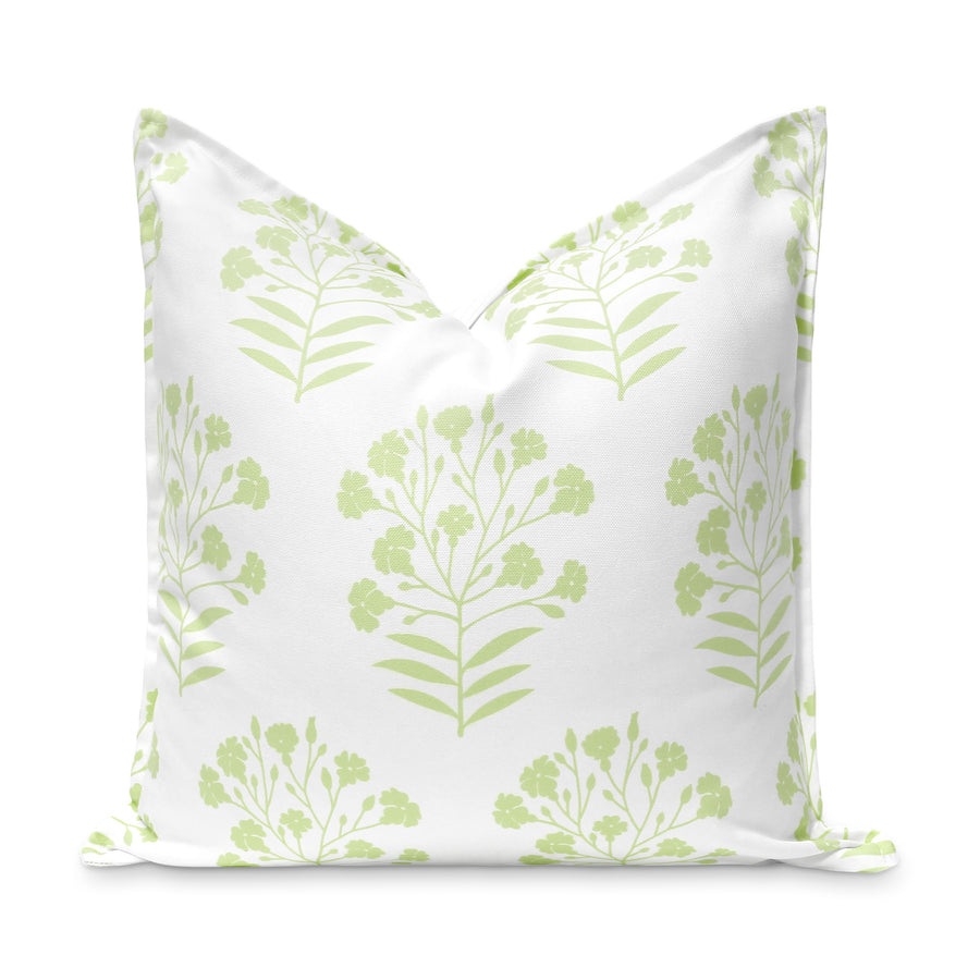 Coastal Indoor Outdoor Throw Pillow Cover Only, Floral, Green, 20