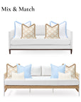 Kapalei Ravenala Scallops, Indoor/Outdoor Tan Throw Pillow Cover, with Fringe, 20"x20"