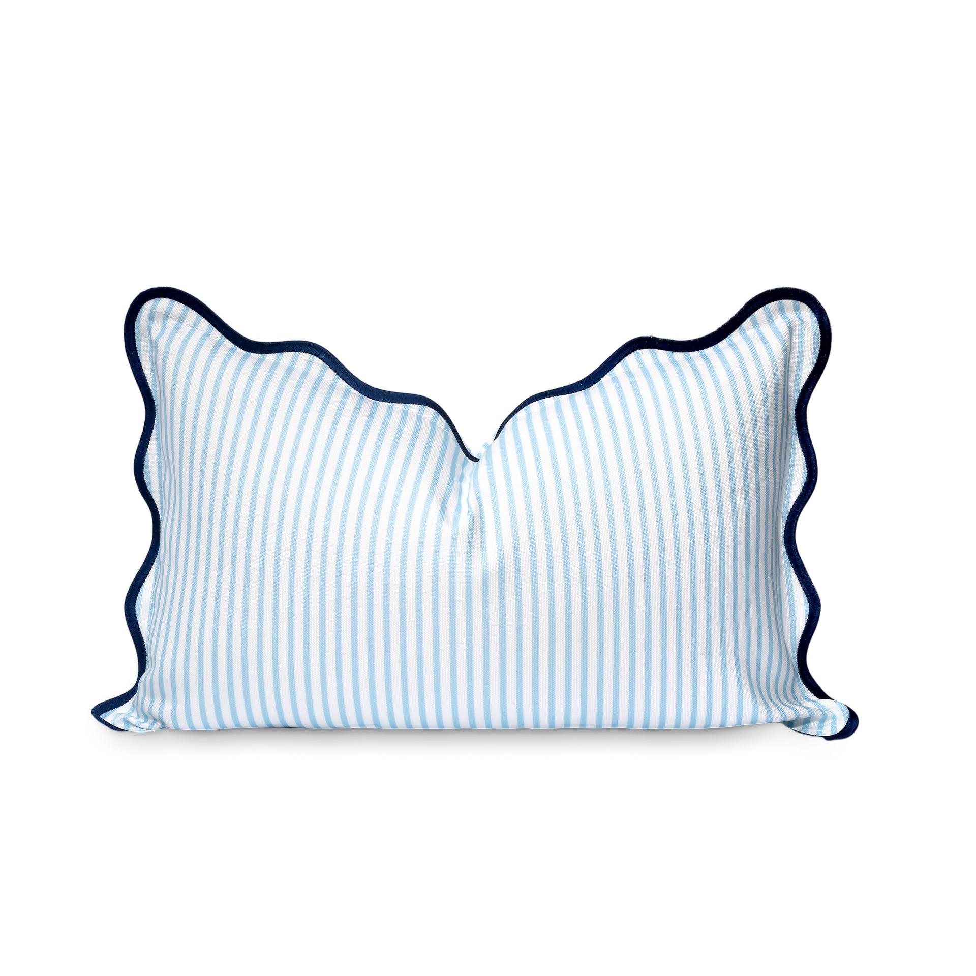 Coastal Blue Outdoor Pillow Cover, Stripes B, Baby Blue 12