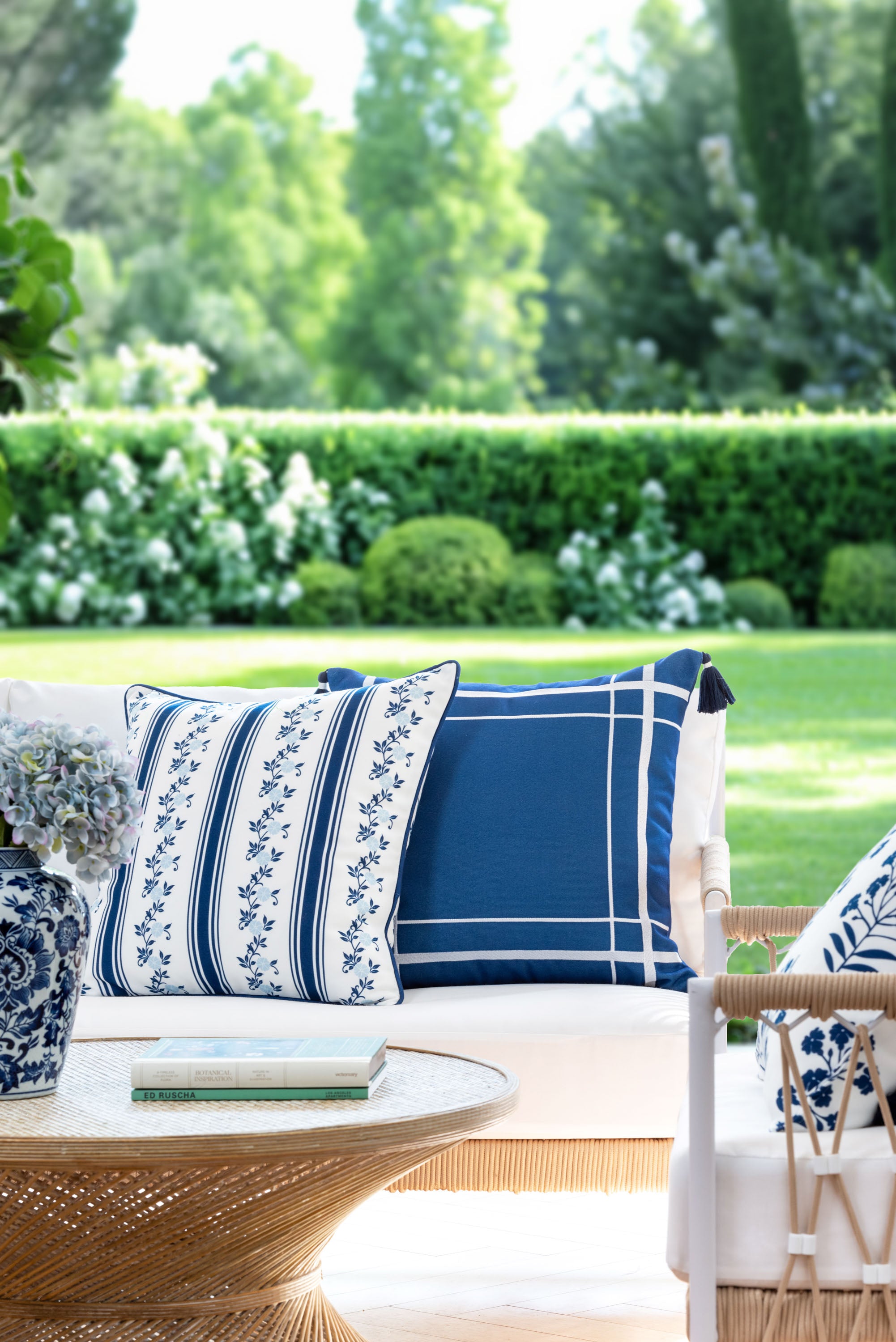 クッションカバー Cushion Cover navy line Coastal Navy Outdoor Pillow Cover, Line Frame, Navy Blue 20