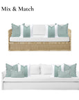 Cavelle Color Block, Indoor/Outdoor Green Pillow Cover, 20"x20"