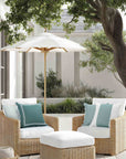 Cavelle Color Block, Indoor/Outdoor Green Pillow Cover, 20"x20"