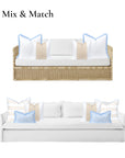 Cavelle Color Block, Indoor/Outdoor Tan Pillow Cover, 20"x20"