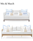 Cavelle Color Block, Indoor/Outdoor Tan Lumbar Pillow Cover, with Tassels, 12"x20"