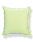 Meidian, Indoor/Outdoor Grass Green Scalloped Pillow Cover, with Scalloped Border, 20"x20"