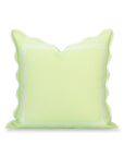 Meidian, Indoor/Outdoor Grass Green Scalloped Pillow Cover, with Scalloped Border, 20"x20"