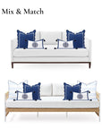 Ruilin Double Happiness, Indoor/Outdoor Navy Blue Lumbar Pillow Cover, with Tassels, 12"x20"