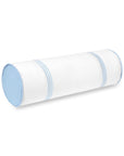 Meidian Stripes, Indoor/Outdoor Baby Blue Bolster Pillow Cover, with Piping, 6"x20"