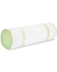 Meidian Stripes, Indoor/Outdoor Grass Green Bolster Pillow Cover, with Piping, 6"x20"