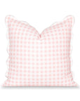 Lune, Indoor/Outdoor Pink Throw Pillow Cover, with Scalloped Border, 20"x20"
