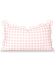 Lune, Indoor/Outdoor Pink Pillow Cover, with Scalloped Border, 12"x20"