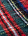 Royal Stewart Tartan Plaid, Merino Wool Christmas Throw Pillow Cover, Red, 20"x20"