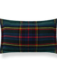 Black Watch Tartan Plaid, Merino Wool Decorative Lumbar Pillow Cover, Hunter Green Navy, 12"x20"