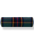 Black Watch Tartan Plaid, Merino Wool Decorative Bolster Pillow Cover, Hunter Green Navy, 6"x20"