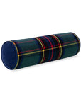 Black Watch Tartan Plaid, Merino Wool Decorative Bolster Pillow Cover, Hunter Green Navy, 6"x20"