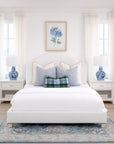 Rosela Pastel Tartan, Merino Wool Coastal Pillow Cover, Dusty Blue Green, 12"x20"