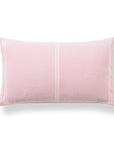Chathia Windowpane, Merino Wool Luxury Woven Lumbar Pillow Cover, Vintage Pink, 12"x20"