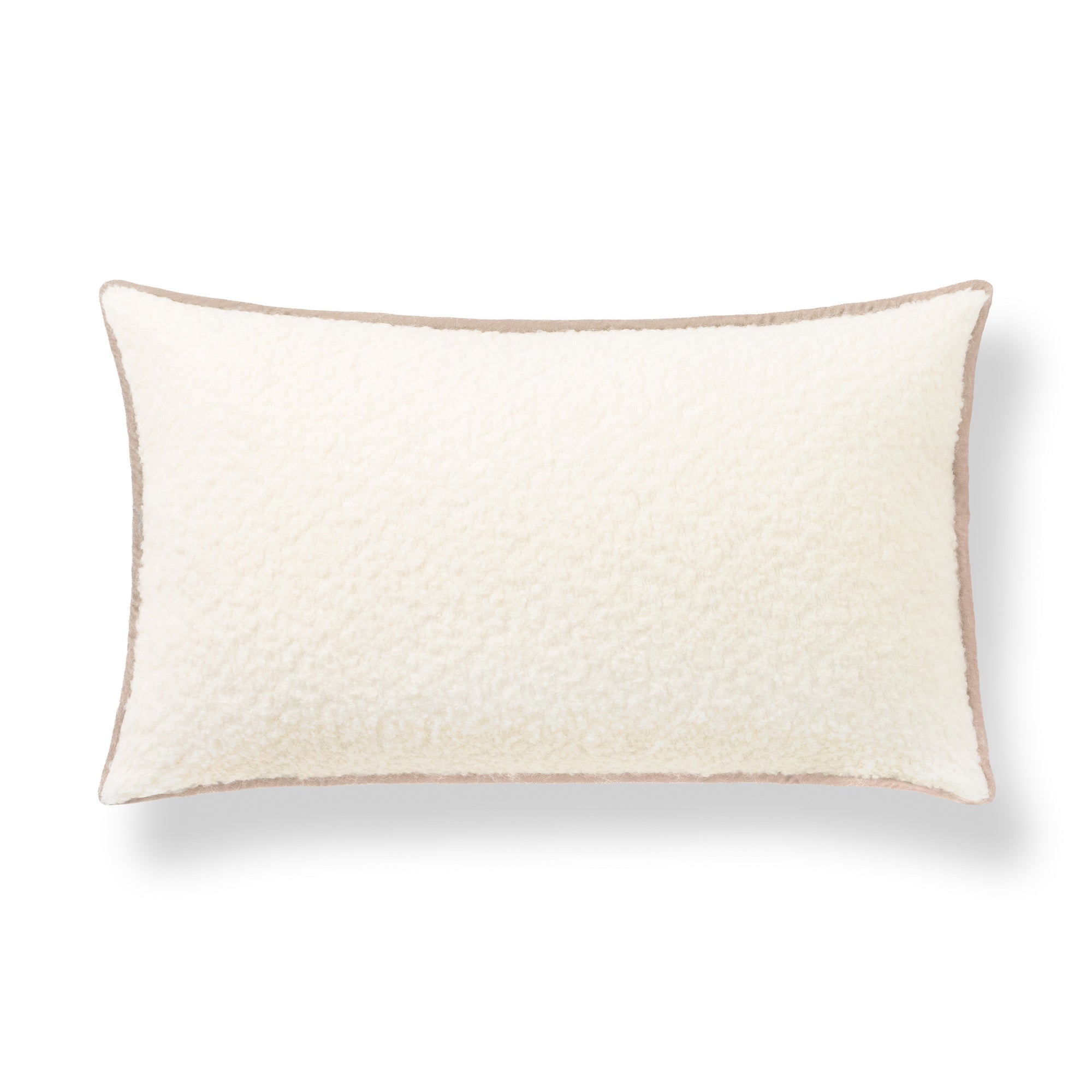 Asper, Merino Wool Blend Boucle Pillow Cover, Beige Classic Camel, 12"x20"