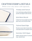 Asper, Merino Wool Blend Boucle Textured Pillow Cover, Beige Navy, 20”x20”
