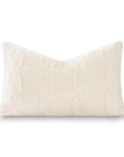 Aranis, Merino Wool Cable Knit Chunky Lumbar Pillow Cover, Beige, 12"x20"