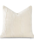 Aranis, Merino Wool Cable Knit Twisted Pillow Cover, Beige, 20”x20”