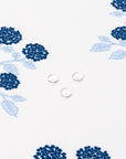 Barbelle Hydrangea, Indoor/Outdoor Fabric By The Yard 57", Navy Blue