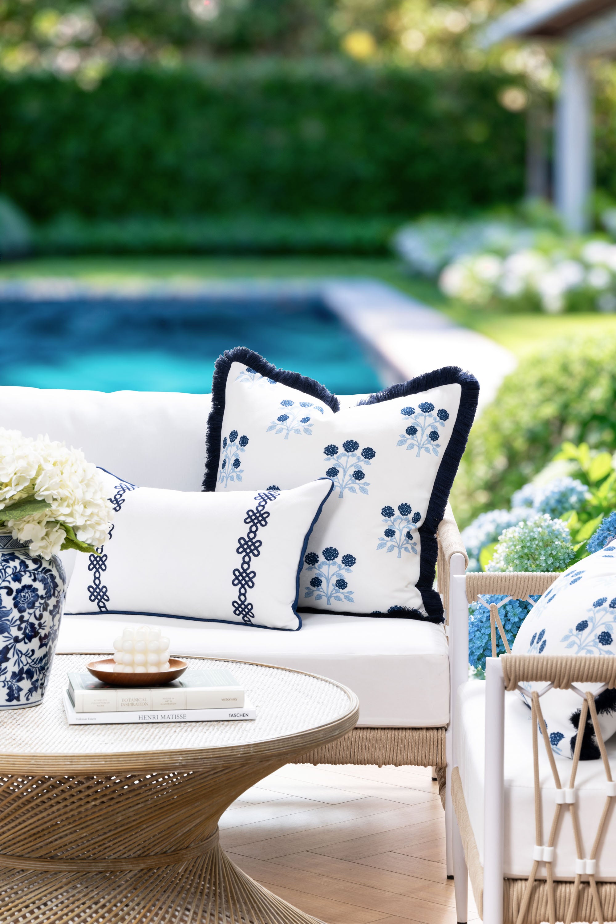 Blue Outdoor Fabric By The Yard | Hofdeco