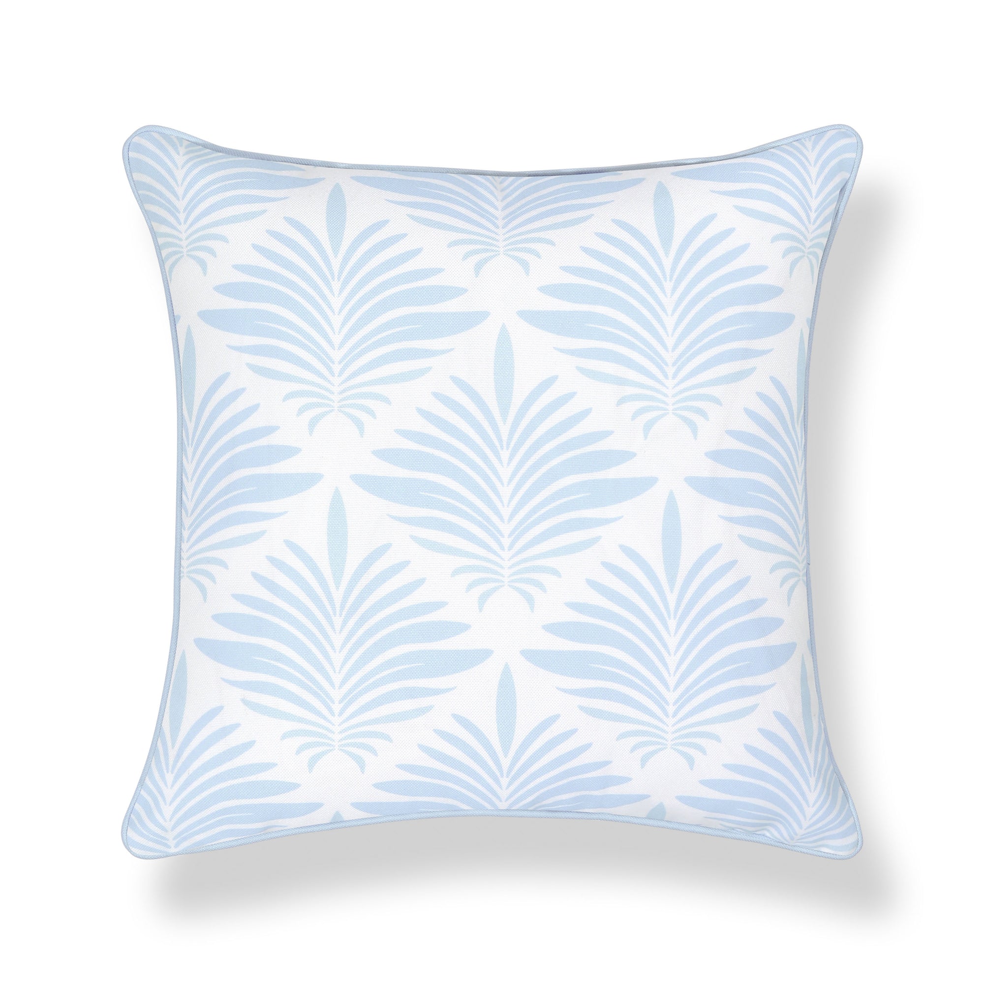 Sanpalo, Indoor/Outdoor Baby Blue Throw Pillow Cover, with Piping, 20"x20"