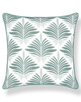 Sanpalo, Indoor/Outdoor Celadon Green Pillow Cover, with Piping, 20"x20"