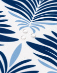 Sanpalo Palm Leaves, Indoor/Outdoor Fabric By The Yard 57", Navy Blue