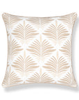 Sanpalo, Indoor/Outdoor Neutral Tan Decorative Pillow Cover, with Piping, 20"x20"