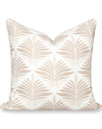 Sanpalo, Indoor/Outdoor Neutral Tan Decorative Pillow Cover, with Piping, 20"x20"