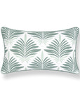Sanpalo, Indoor/Outdoor Celadon Green Lumbar Pillow Cover, with Piping, 12"x20"