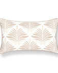 Sanpalo, Indoor/Outdoor Neutral Tan Decorative Lumbar Pillow Cover, with Piping, 12"x20"