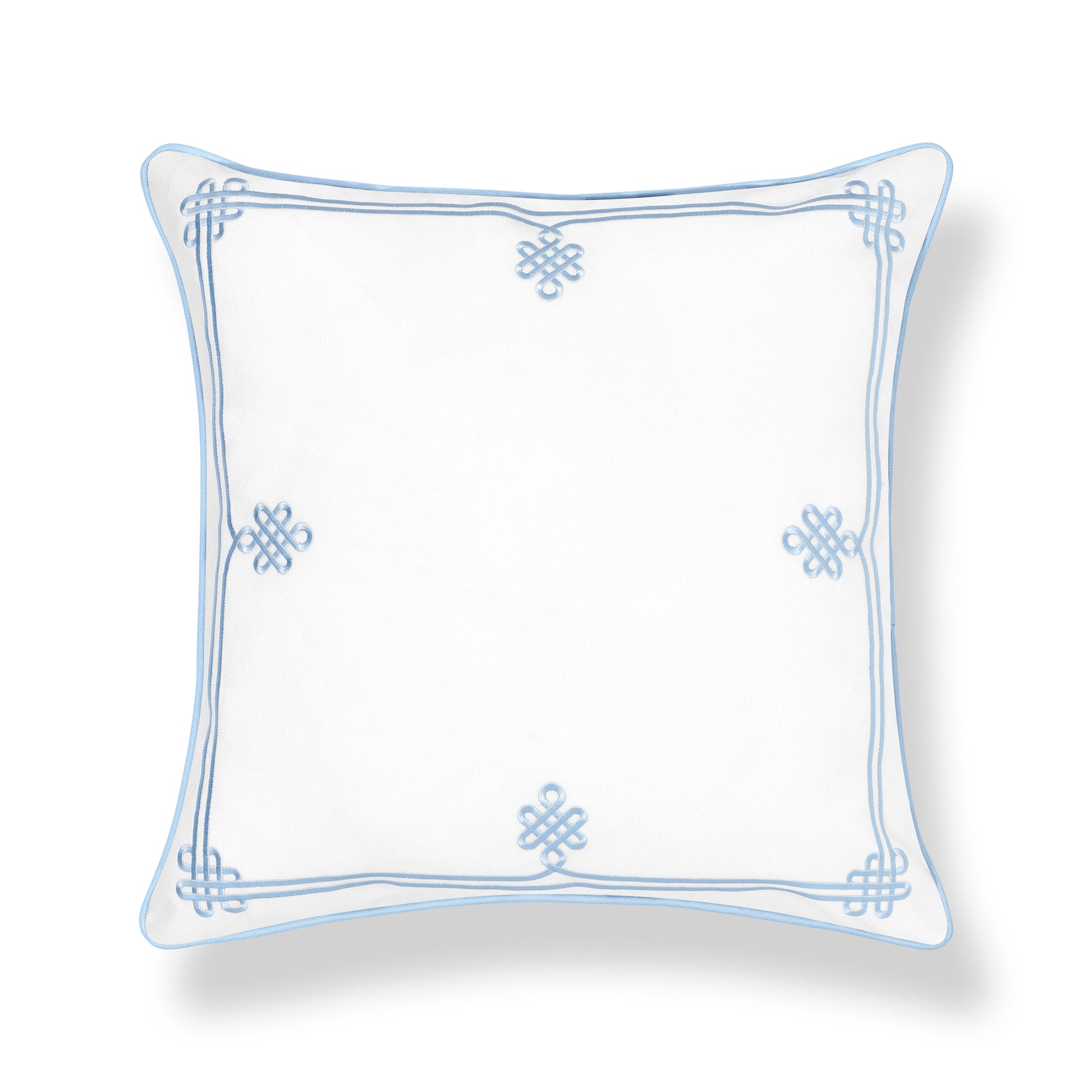 Knavia, Indoor/Outdoor Baby Blue Throw Pillow Cover, with Piping, 22"x22"
