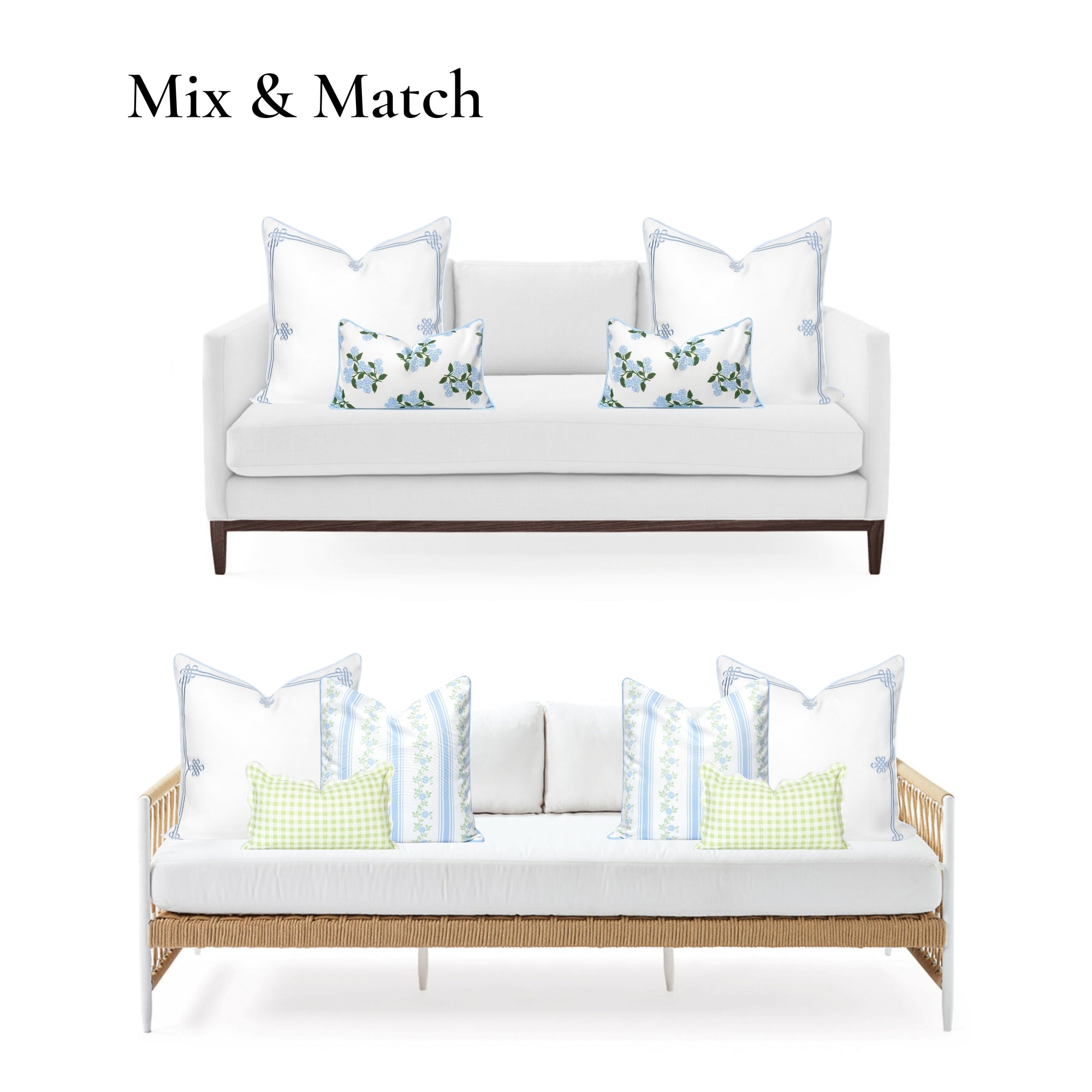 Knavia, Indoor/Outdoor Baby Blue Throw Pillow Cover, with Piping, 22"x22"