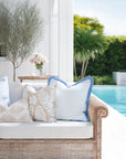 Knavia, Indoor/Outdoor Baby Blue Throw Pillow Cover, with Piping, 22"x22"