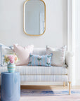 Knavia, Indoor/Outdoor Baby Blue Throw Pillow Cover, with Piping, 22"x22"