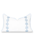 Knavia, Indoor/Outdoor Baby Blue Lumbar Pillow Cover, with Piping, 12"x20"