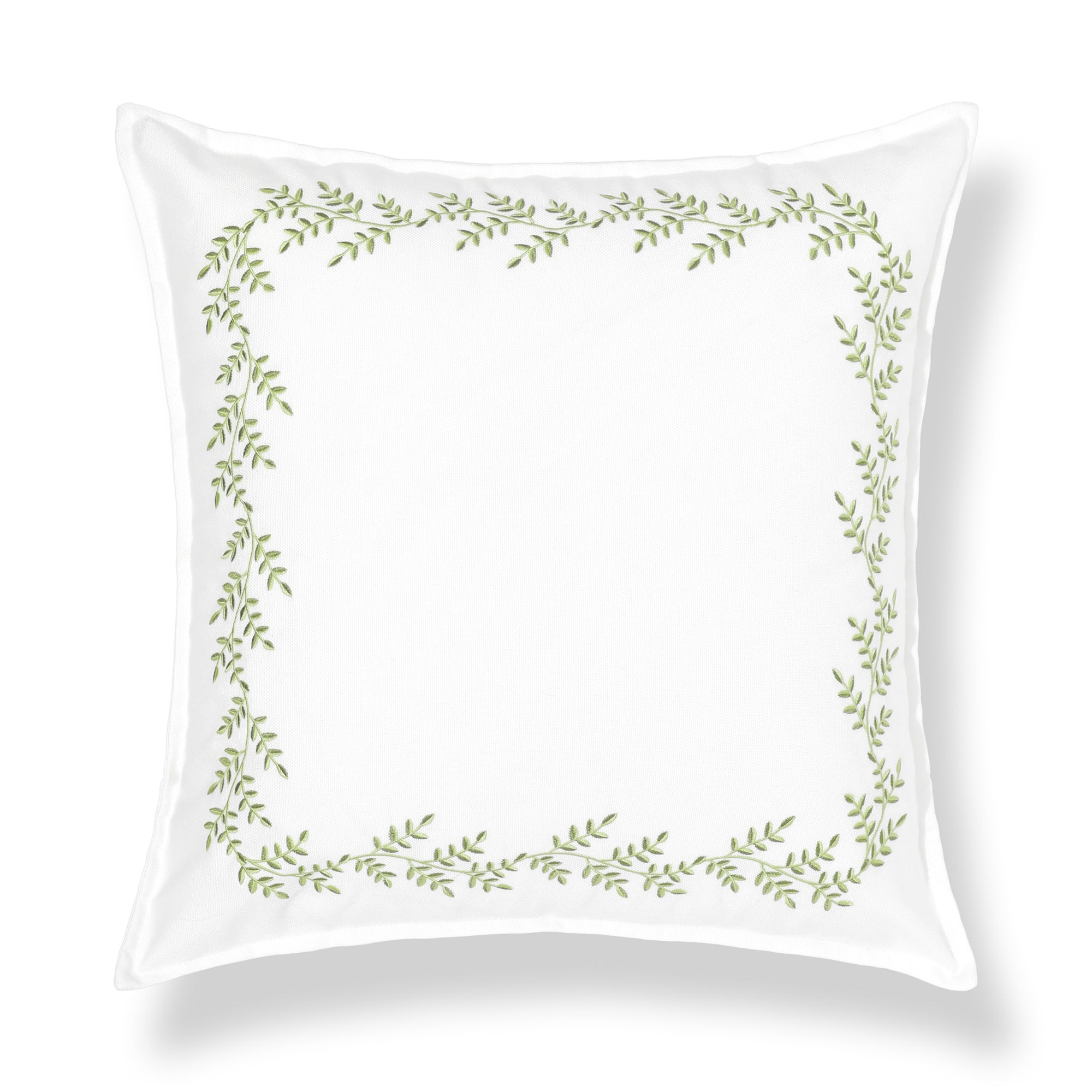 Savilea, Indoor/Outdoor Grass Green Pillow Cover, with Flanged Border, 20"x20"