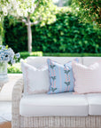 Savilea, Indoor/Outdoor Pink Decorative Pillow Cover, with Flanged Border, 20"x20"