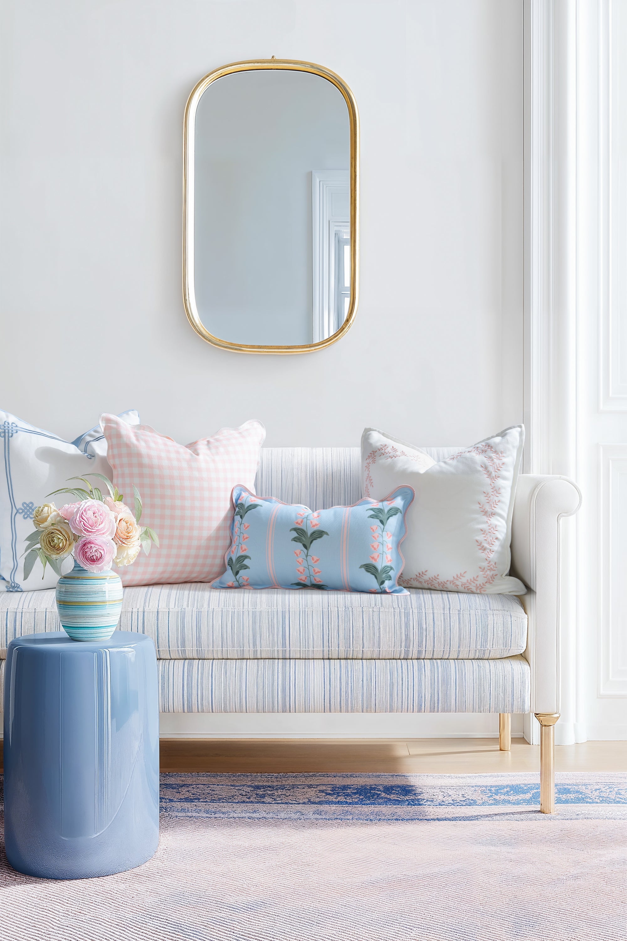 Savilea, Indoor/Outdoor Pink Decorative Pillow Cover, with Flanged Border, 20"x20"