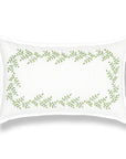 Savilea, Indoor/Outdoor Grass Green Lumbar Pillow Cover, with Flanged Border, 12"x20"