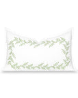 Savilea, Indoor/Outdoor Grass Green Lumbar Pillow Cover, with Flanged Border, 12"x20"