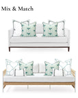 Newvalis, Indoor/Outdoor Pale Forest Green Pillow Cover, with Scalloped Border, 20"x20"