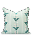 Newvalis, Indoor/Outdoor Pale Forest Green Pillow Cover, with Scalloped Border, 20"x20"