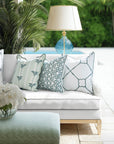 Newvalis, Indoor/Outdoor Pale Forest Green Pillow Cover, with Scalloped Border, 20"x20"