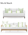 Charlivale, Indoor/Outdoor Grass Green Lumbar Pillow Cover, with Piping, 12"x20"